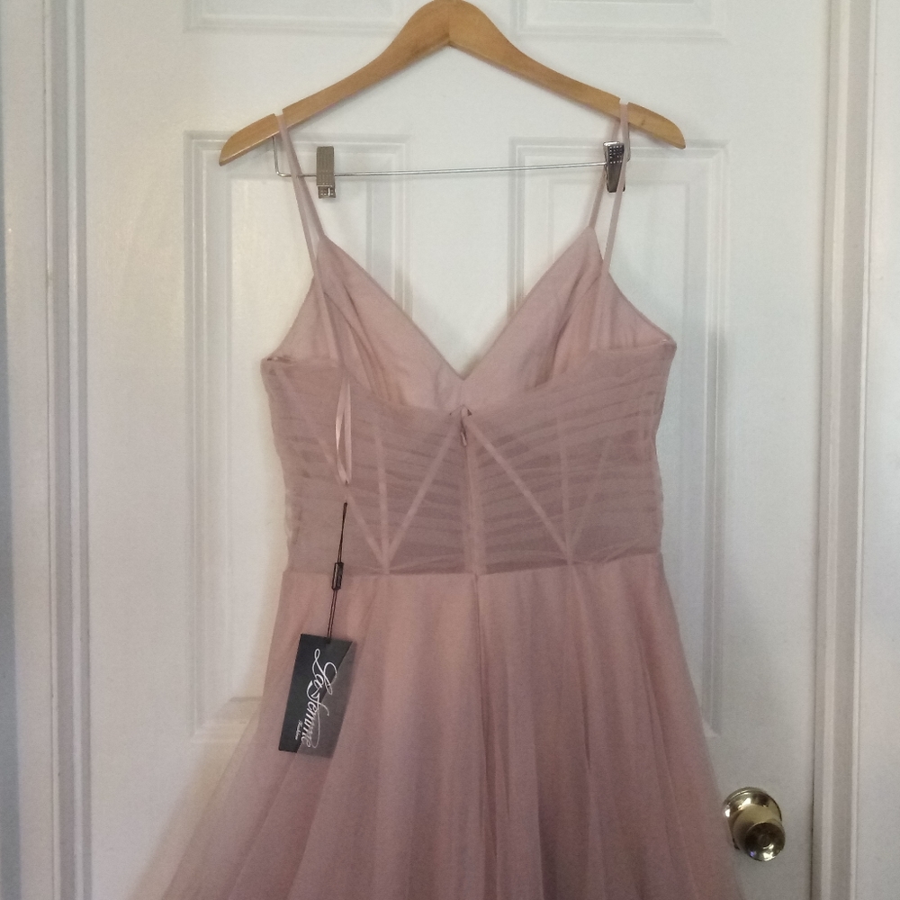 La Femme Illusion A-Line Tulle Ball Gown Size 14 - Picture 8 of 15